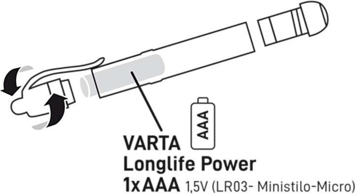 Image du produit Varta Lampe torche, lampe stylo, LED, 1 AAA (11.70 cm, 3 lm)