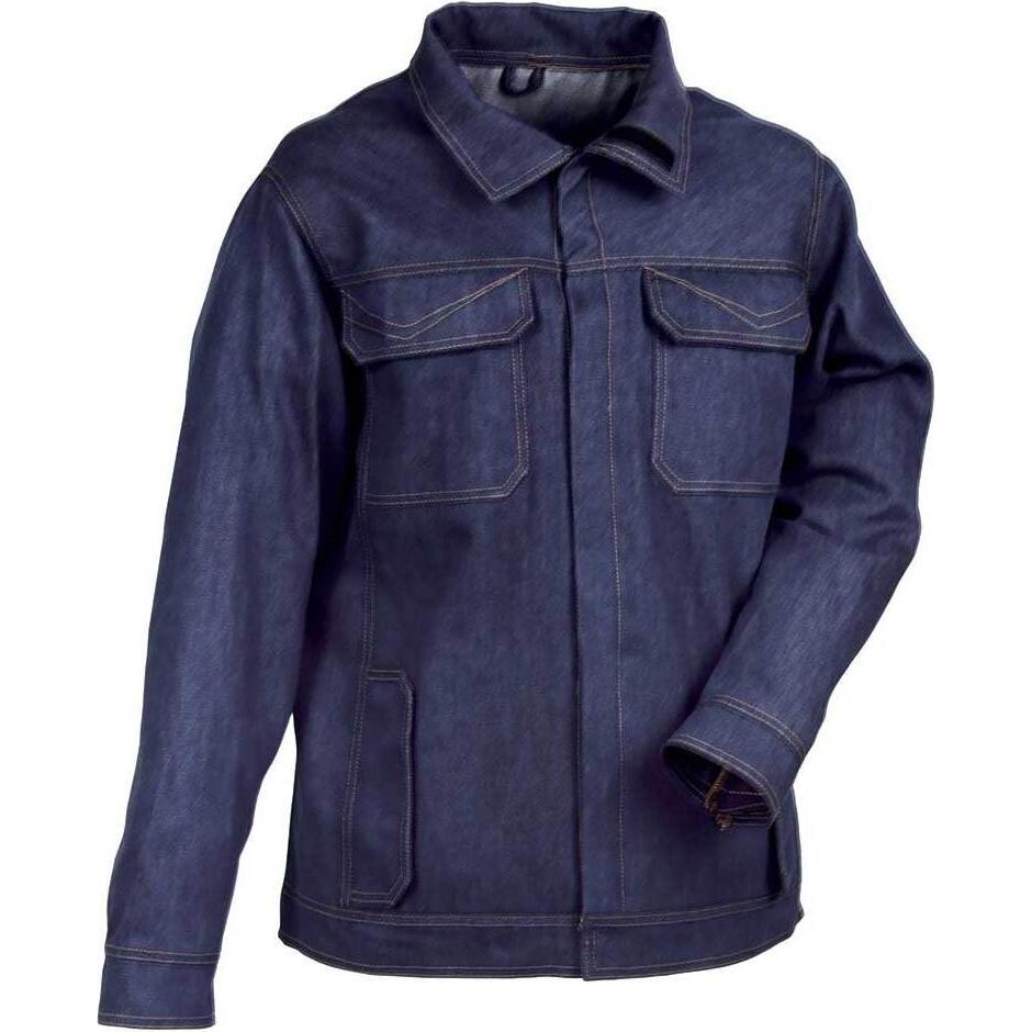 Cofra, Herren, Hemd, Schweisserjacke, flammhemmend 100% Denim-Baumwolle 52, Blau, (52)
