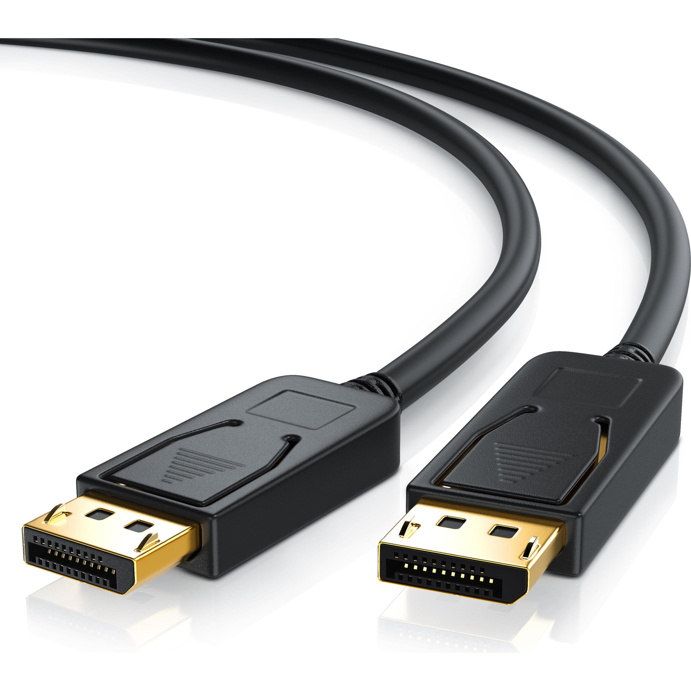 CSL DisplayPort Kabel 4k 60Hz Ultra HD - DisplayPort 1.2 zu DP 4K 1.2 inkl. Audio-Übertragung (2 m, DisplayPort), Video ...