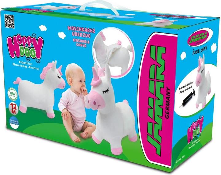 Actual product image Jamara Bouncy Unicorn with Plush Cover and Pump