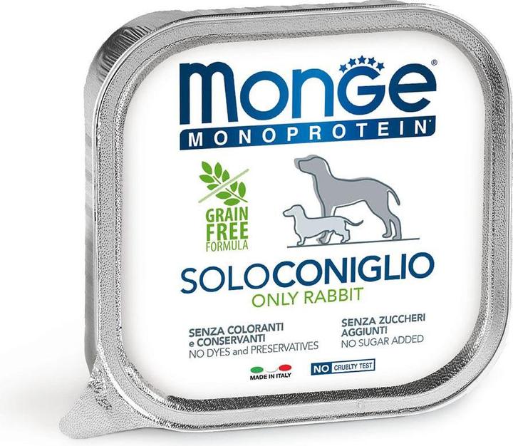 Actual product image Monge Monoprotein SOLO Dog, rabbit (Adult, 24 pcs., 150 g)