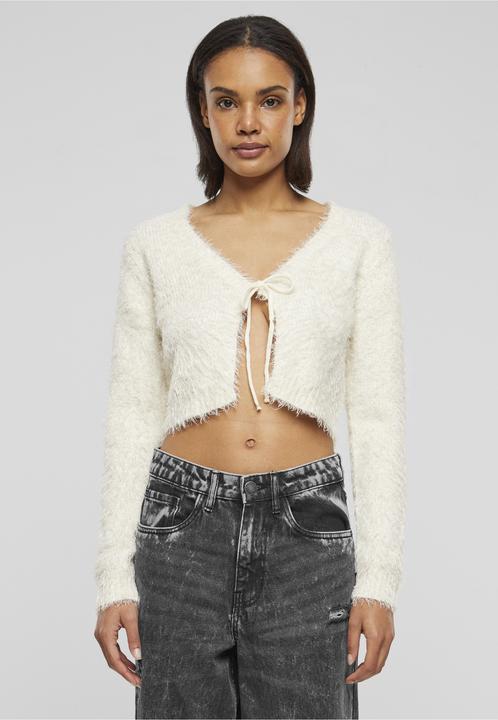 Produktbild Urban Classics Ladies Tied Cropped Feather Cardigan (L)