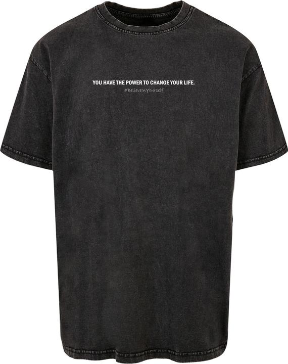 Actual product image Merchcode WD - Believe In Yourself Acid Washed Heavy Oversized Tee - 116541 (S)
