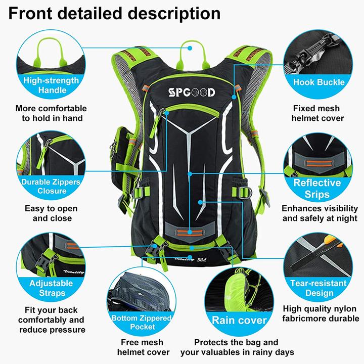 Produktbild Spgood Fahrradrucksack Grün 30L (30 l)