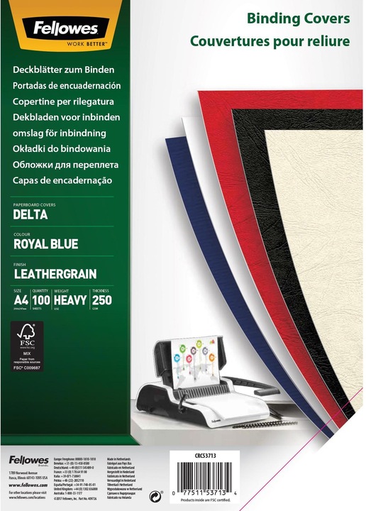 Produktbild Fellowes Delta Deckblatt mit Lederstruktur