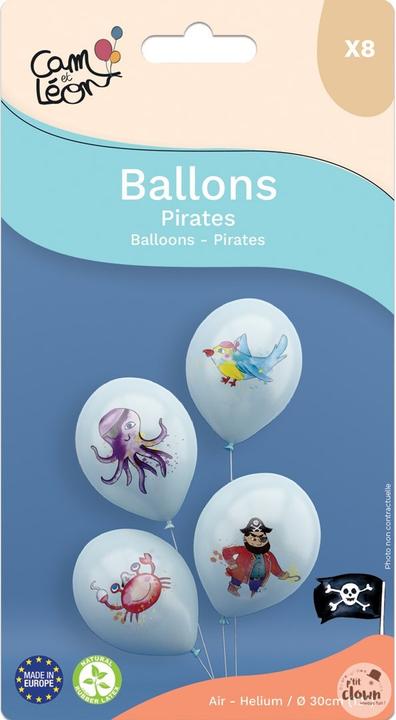 Produktbild P'tit Clown Luftballons Piraten (8 x)