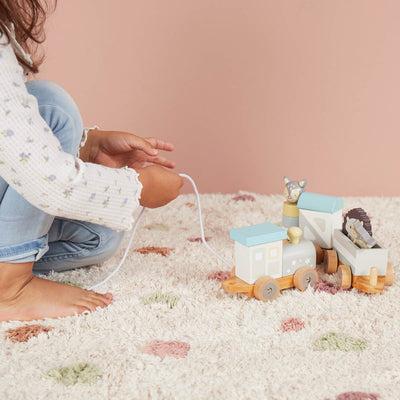 Produktbild Bieco Nachziehspielzeug Eisenbahn mit Steckformen