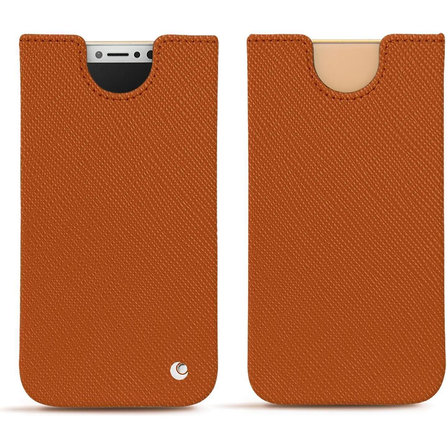 Noreve Lederschutzhülle (Apple iPhone X), Smartphone Hülle, Orange