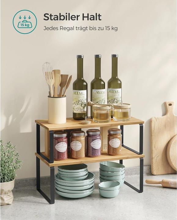 Actual product image Songmics Shelf set of 2 (40 x 19.5 x 16 cm)