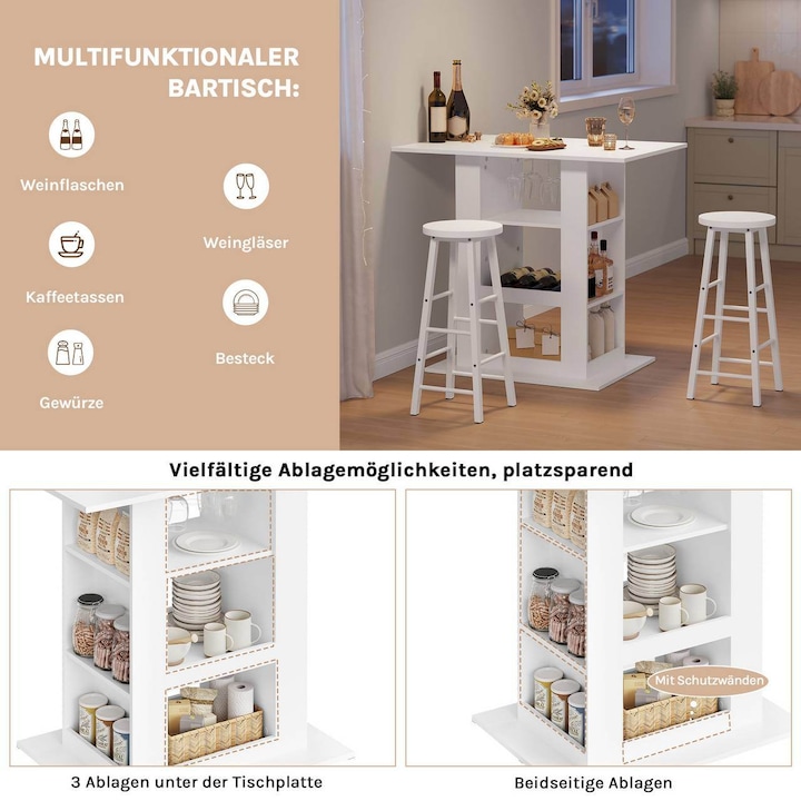 Produktbild Woltu Bartisch mit Stauraum
