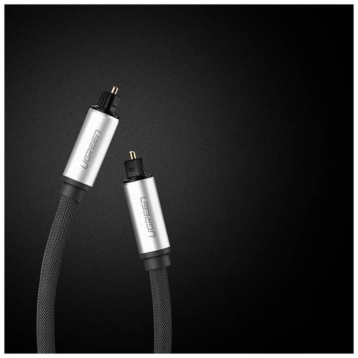 Productafbeelding Ugreen AV108 Toslink audio optische kabel, gevlochten aluminium, 1m (grijs) (1 m, TOSLINK)