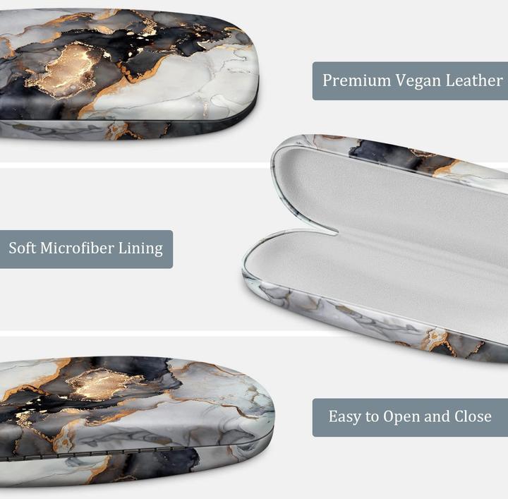 Produktbild Only-Bags.Store Tragbares Hartschalen-Brillenetui mit Brillenputztuch - Etui für Brillen und Sonnenbrillen