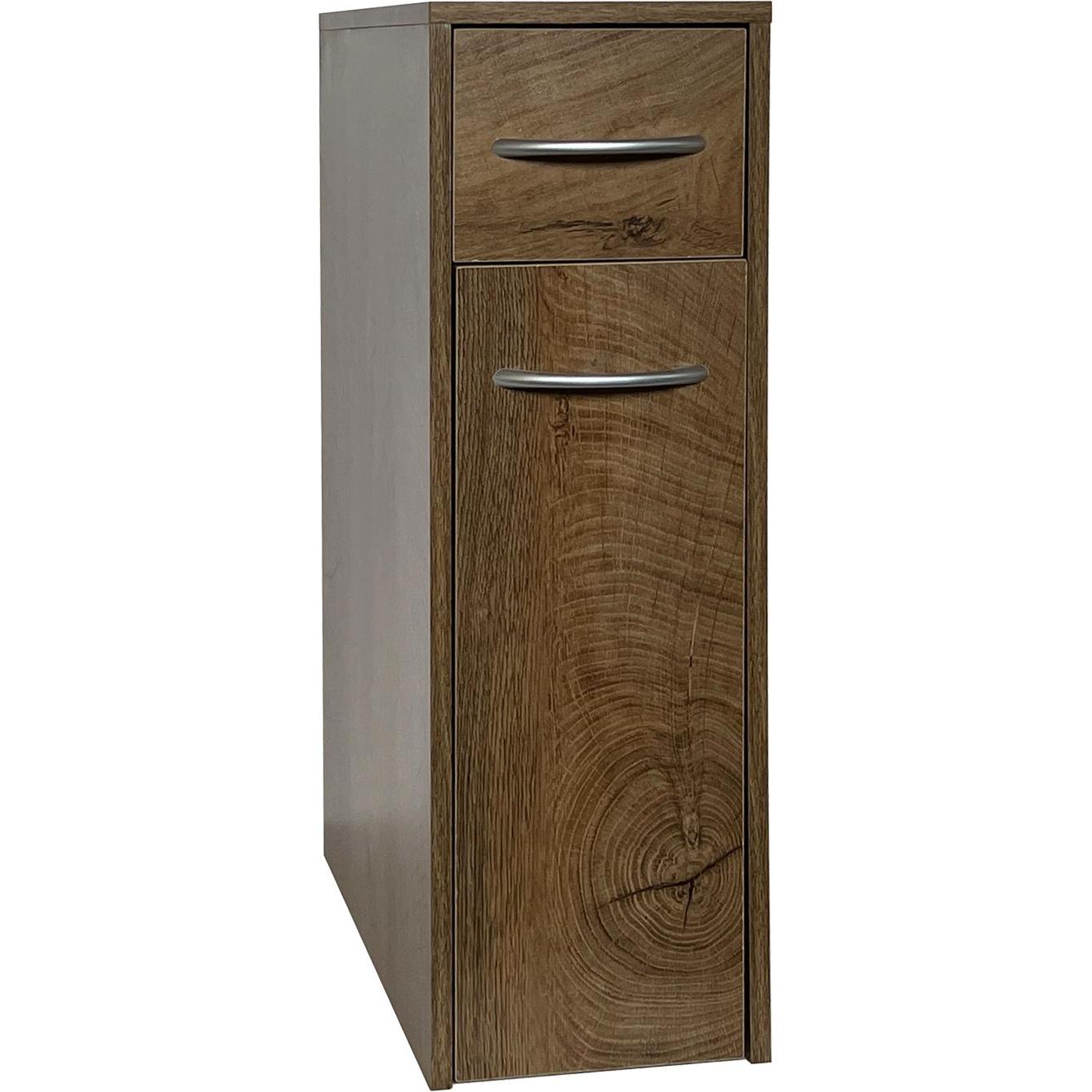 HTI-Living, Badezimmerschrank, Mehrzweckschrank schmal Thekla Eiche
