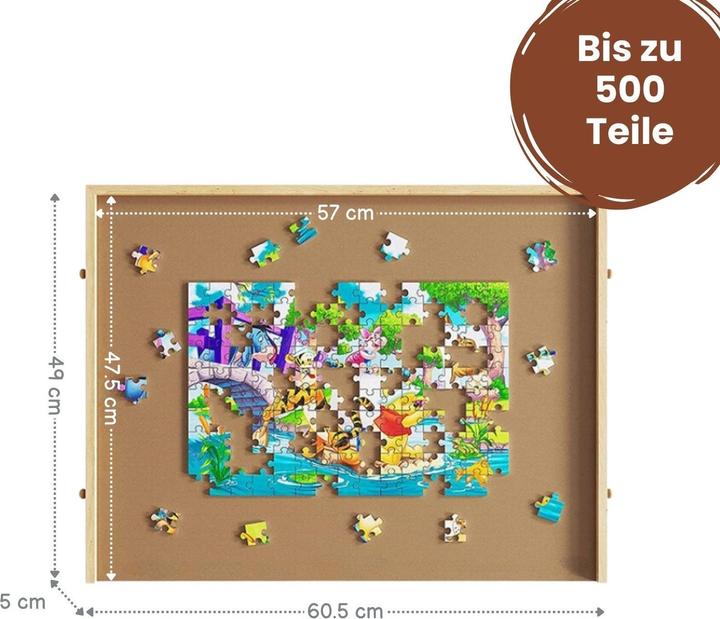 Image du produit Hermex Planche de puzzle avec tiroirs Tableau de puzzle Support de puzzle (500 pièces)