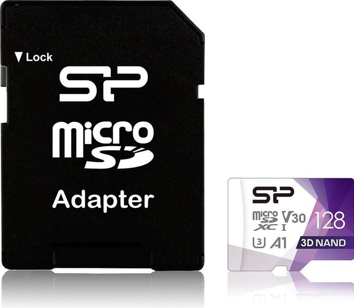 Produktbild Silicon Power Superior Pro 128GB microSDXC Ad. (128 GB, microSDXC, U3, UHS-I)