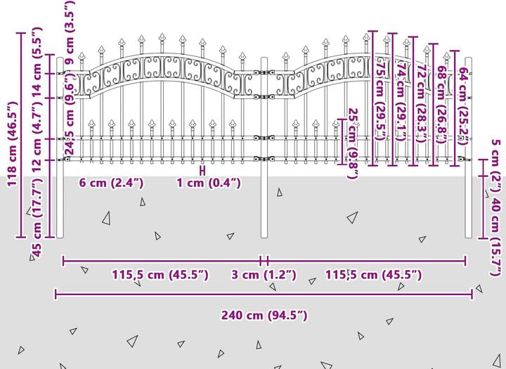 Produktbild vidaXL Gartenzaun