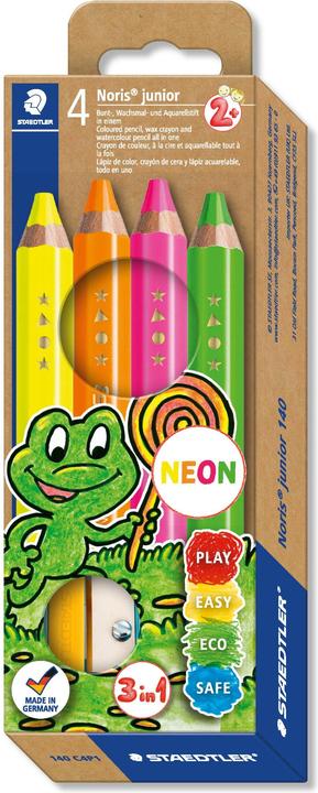 Staedtler Pochette de crayons de couleur 4pcs néon assortis (Multi, 4 x)