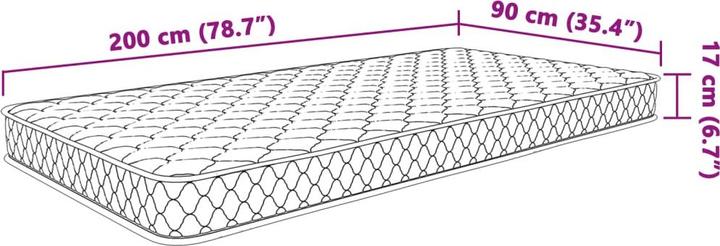 Actual product image vidaXL Schaum Matratze (Foam core, 90 x 200 cm)