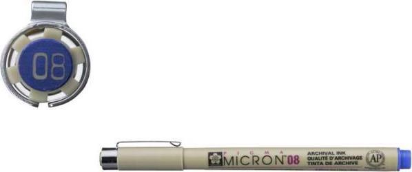 Actual product image Sakura Fineliner Pigma Micron 08 blau 0,5mm (Blue, 1 x)