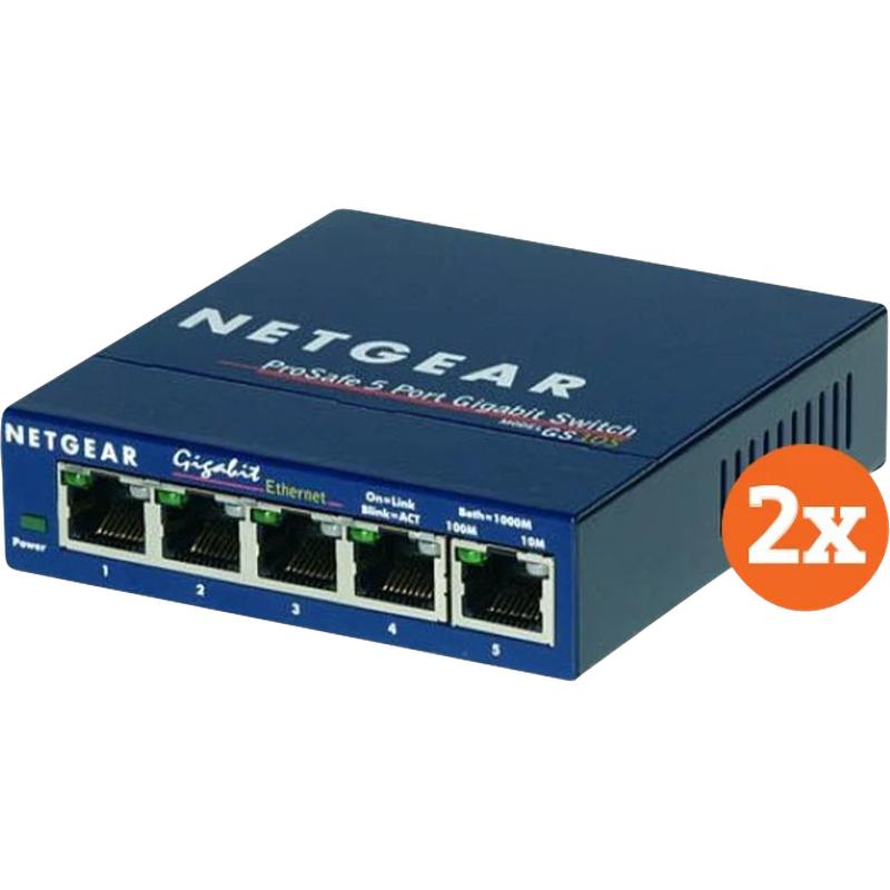 Netgear GS105 Duo Pack, Netzwerk Switch