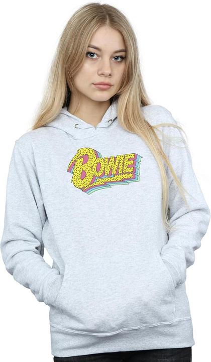 Actual product image David Bowie Womens/Ladies Moonlight 90s Logo Hoodie (S)