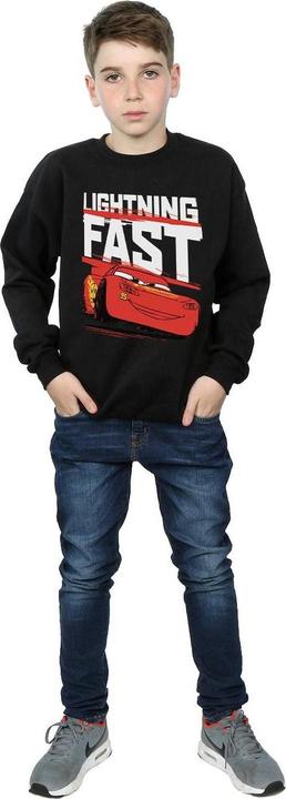 Actual product image Cars Boys Lightning Fast Cotton Sweatshirt (140, 146)