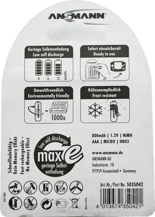 Productafbeelding Ansmann AA (4 Pcs., AA, 2500 mAh)