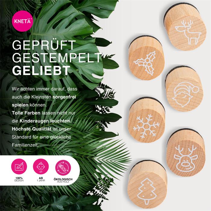 Produktbild Knetä Holzstempel Set - Christmas