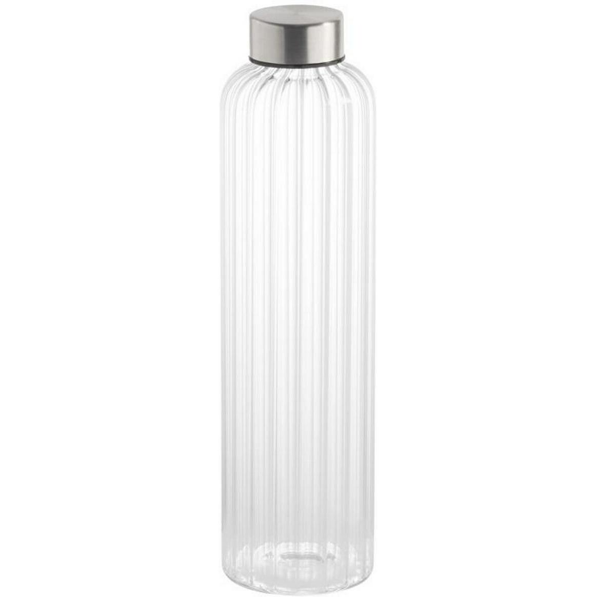 APS Glasflasche EVERLINE 0.7 Liter, Contenitori per servire, Trasparente, Argento