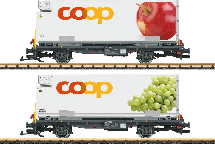 LGB RhB Containerwagen Set “coop®“ (Track G)