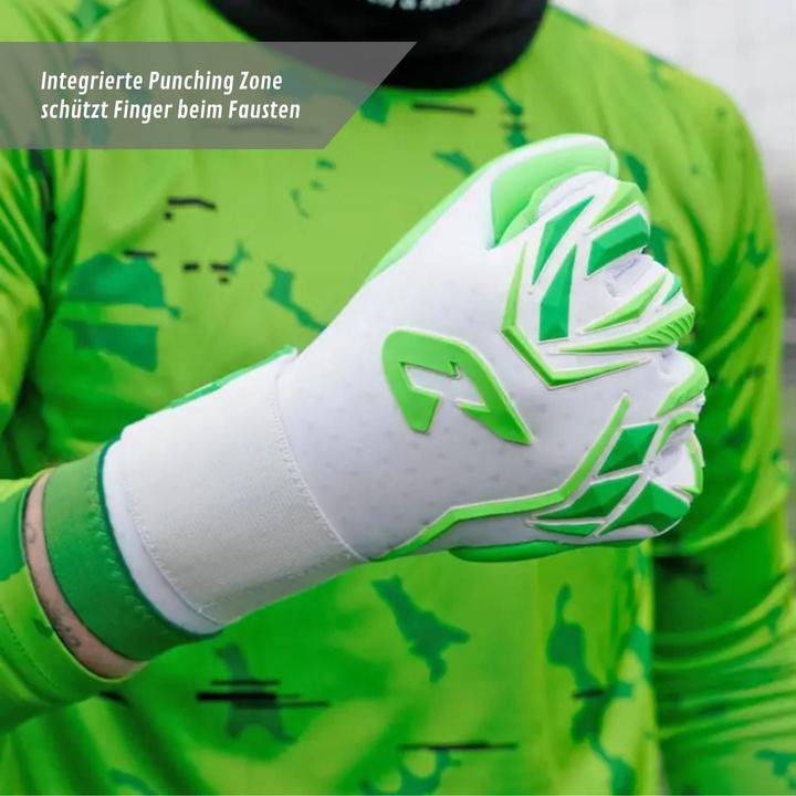 Actual product image Catch & Keep Fussballhandschuhe ViVor Freaky Green Gr. 7 Torwart Goalie Handschuhe (7)