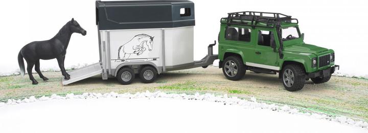 Image du produit Bruder Land Rover Defender avec remorque pour chevaux