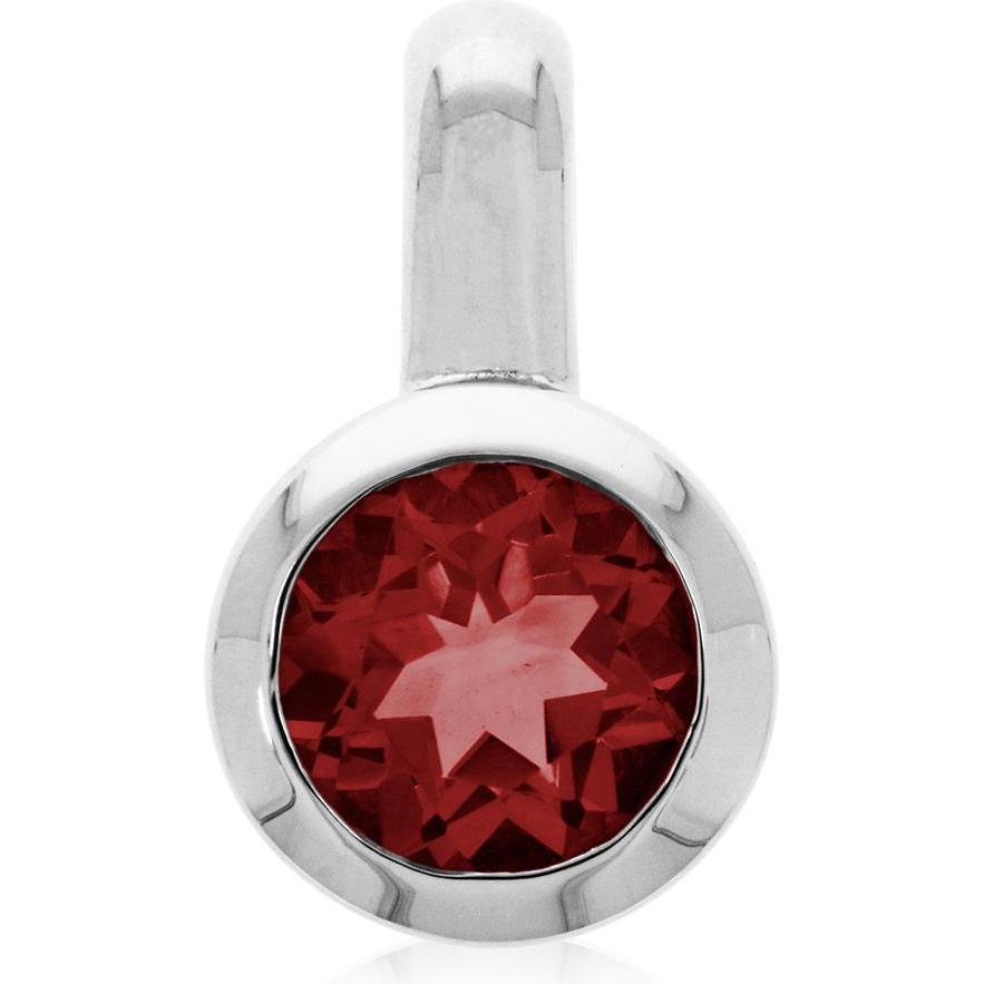 Xen, Kettenanhänger, Anhänger mit 7 mm Granat ca. 1,6 ct., (925 Sterling Silber)