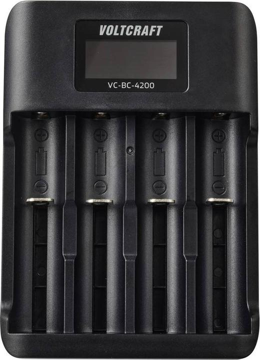 Produktbild Voltcraft VC-BC-4200 Rundzellen-Ladegerät NiMH, LiIon Mignon (AA), Micro (AAA) (1 Stk., 10440, 14500, 16340, 17500, 17670, 18350, 18490, 18650, AA, AAA)