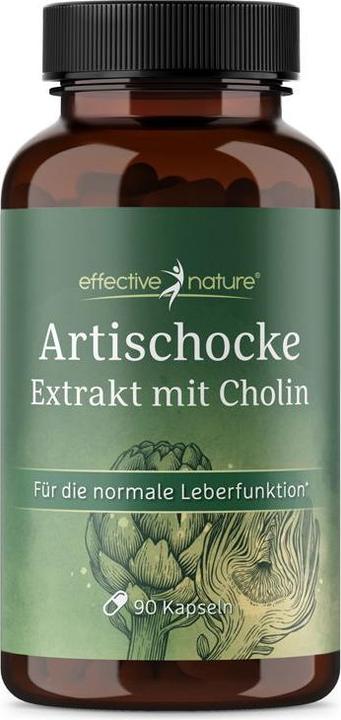 Actual product image Effective Nature Artichoke extract with choline (90 Piece, Capsules, 90 g)