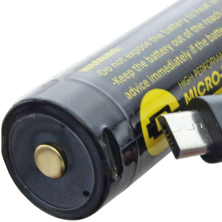 Image du produit AccuCell Batterie 21700, avec port USB pour la recharger (1 pcs, 21700, 4000 mAh)