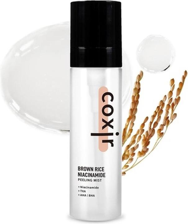 Actual product image Coxir Brown Rice Niacinamide Peeling Mist Toner with AHA and BHA (Cleansing scrub)