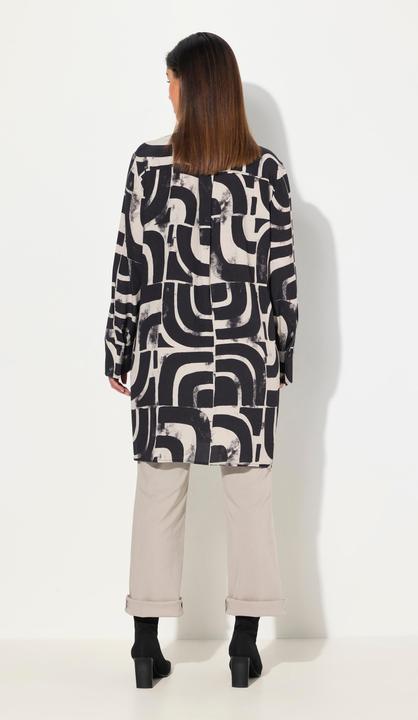 Produktbild Ulla Popken Longbluse, grafischer Druck, Hemdkragen, Langarm (58)