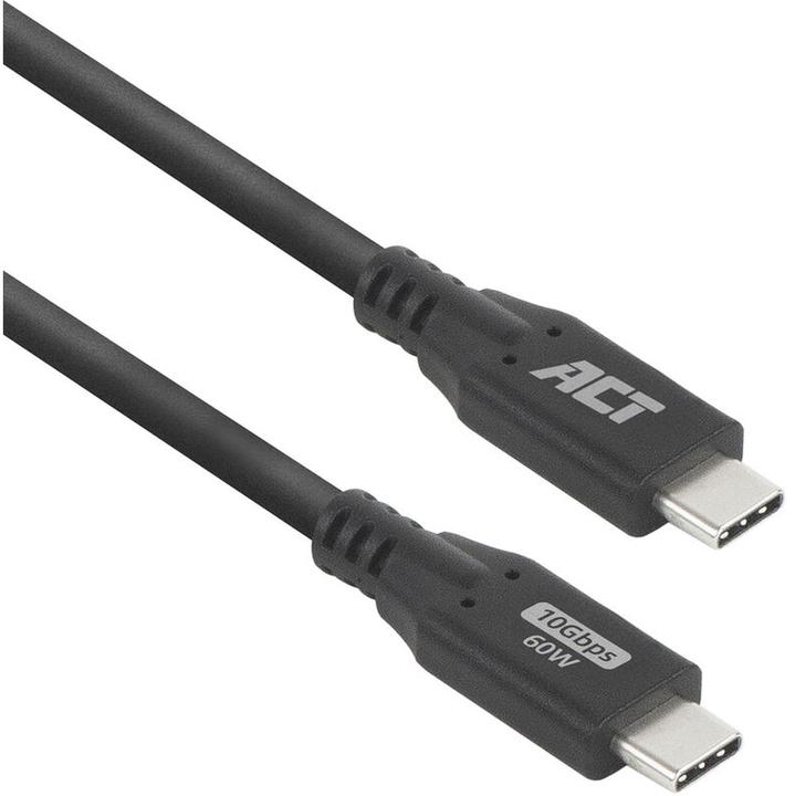 Produktbild ACT USB 3.0 10Gbps 60W USB Type-C« Cable, 2 meters (2 m, USB 3.1, USB 3.2 Gen 2, 60 W)