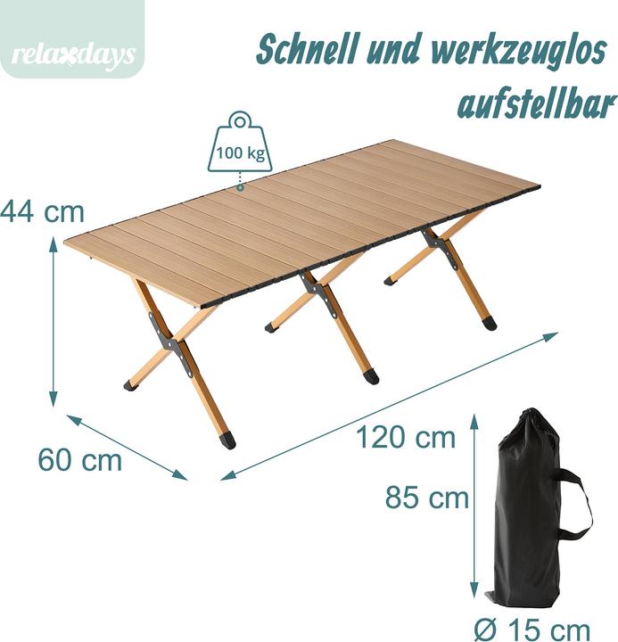Produktbild Relaxdays Campingtisch