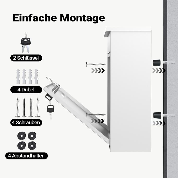 Actual product image Wiltec Design Mailbox V12 Letterbox Postbox Pillar Letter Mail Post Box