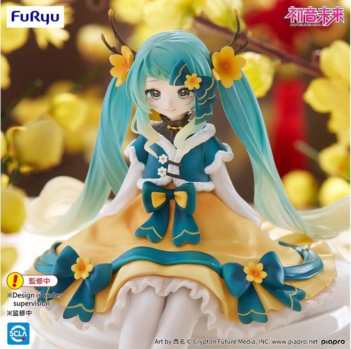 Actual product image Furyu Hatsune Miku Noodle Stopper PVC Statue Hatsune Miku 2025 Chinese New Year Ver. 14 cm
