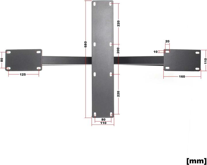 Produktbild Wiltec XPOtool Tischbeine Spider-Profil 71x68x120cm schwarz Tischkufen Tischgestell