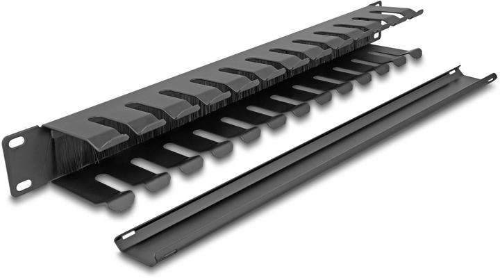 Produktbild Delock 19" Kabelmanagement Rangierpanel mit Bürste und 2 Öff