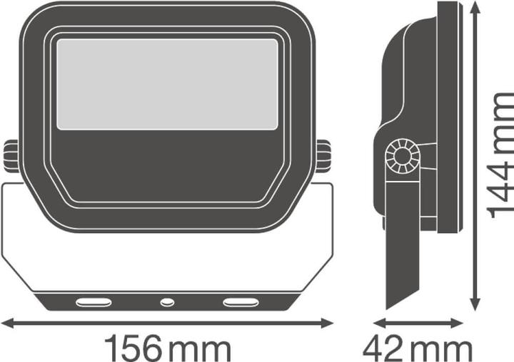 Produktbild Ledvance LED Flutlichtstrahler FL PFM 20 W 6500 K SYM 100 BK Kaltweiss (2400 lm, IP65)