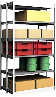 Produktbild kaiserkraft Stabil-Steckregal, doppelseitig