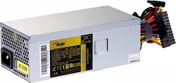 Actual product image Akyga Power Supply TFX 250W AK-T1-250 80+ Gold 8cm Fan Active PFC APFC (250 W)