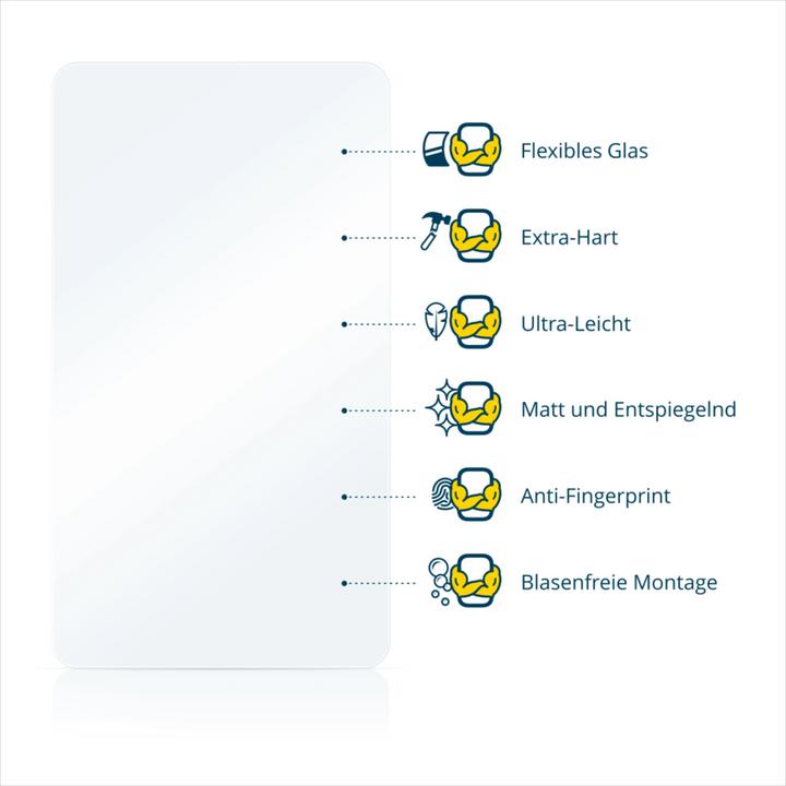 Actual product image BROTECT AirGlass Glass Matte (1 Piece, Motorola Moto E30)