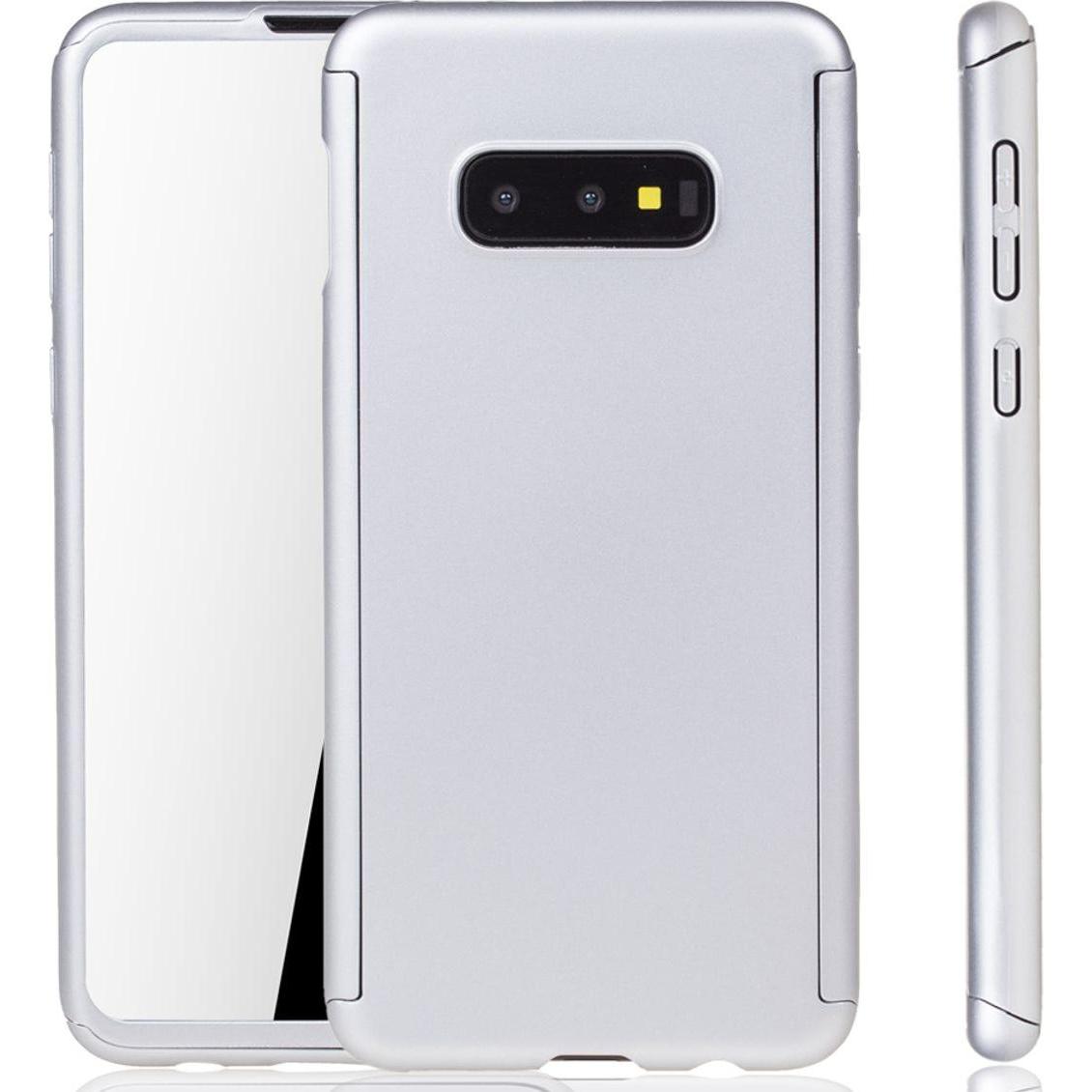 König Design Hülle Handy Schutz für Samsung Galaxy S10e Full Case Cover Displayschutz Silber (Samsung Galaxy S10e), Smar...