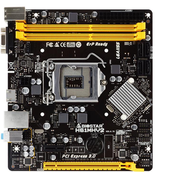 Biostar H61MHV2 (LGA 1155, Intel H61, mATX)